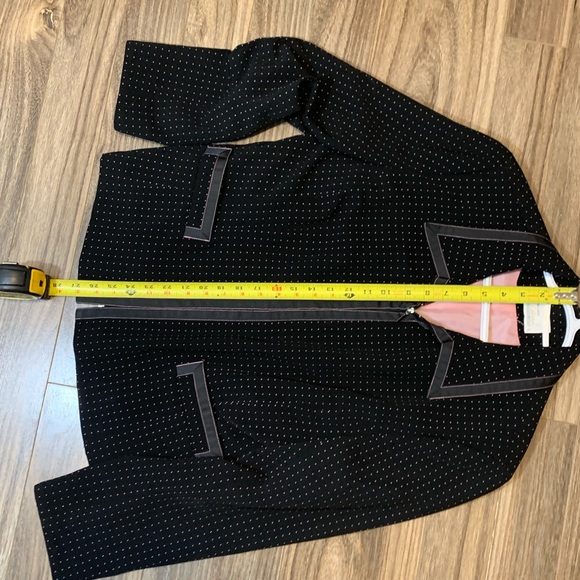 ❤️GORGEOUS BLAZER/JACKET❤️BLACK WITH PINK DOTS AND PINK SILK INNER LINING❤️SZ XL - Picture 6 of 12